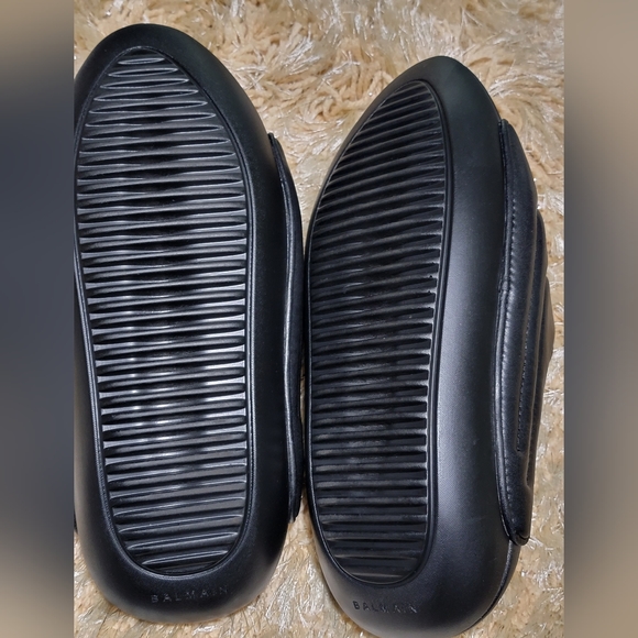 Balmain Quilted Leather Slides - Picture 6 of 9